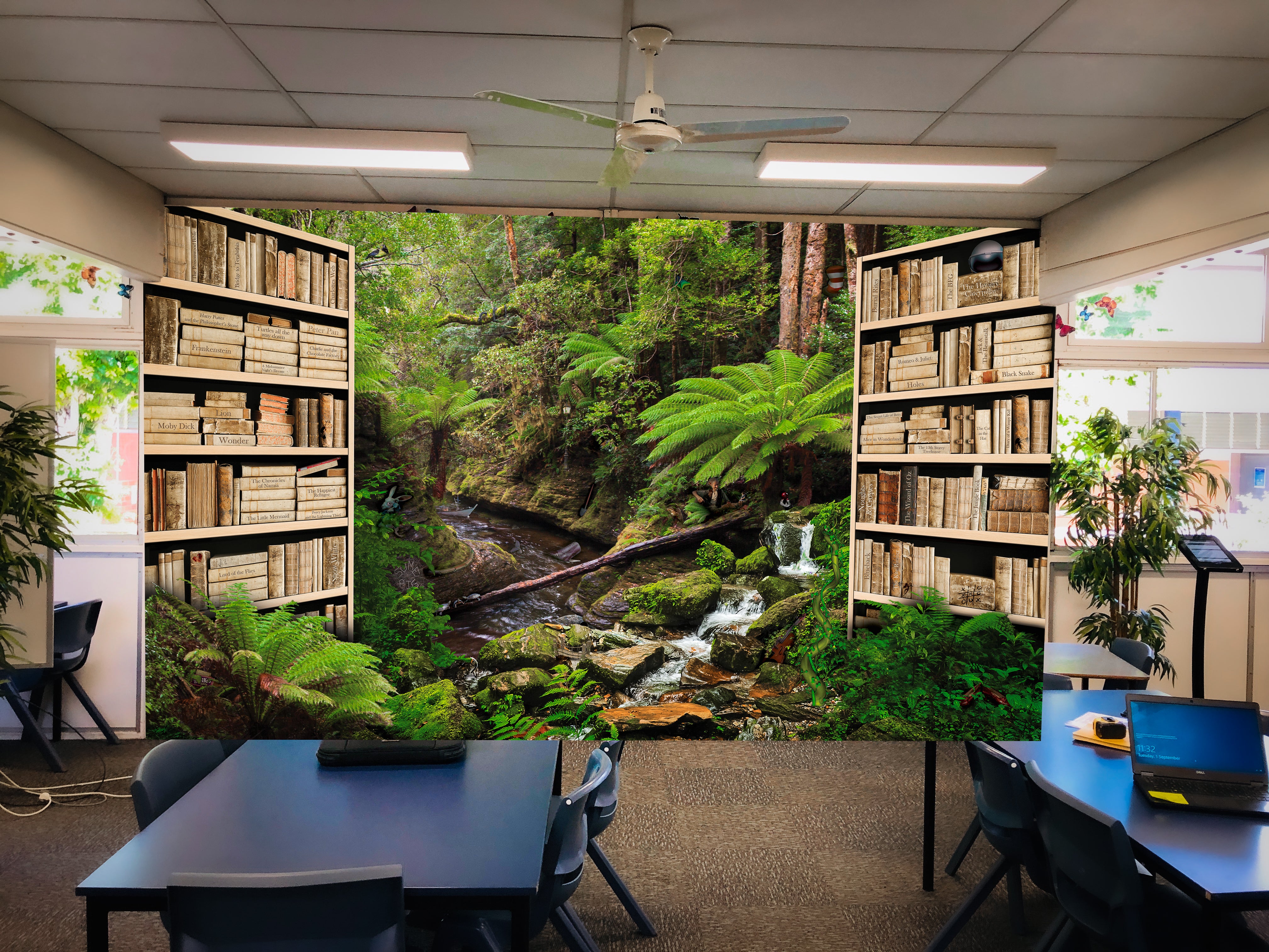 Library Wall – wall graphics