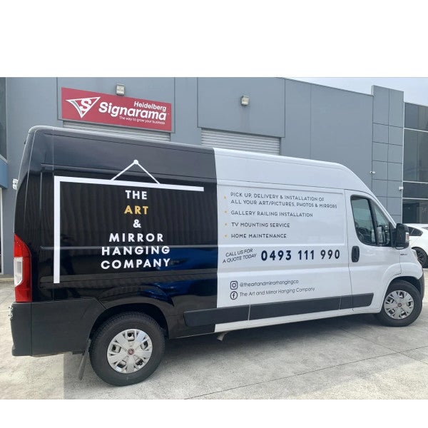 Van Signage - The Art & Mirror Hanging Company.