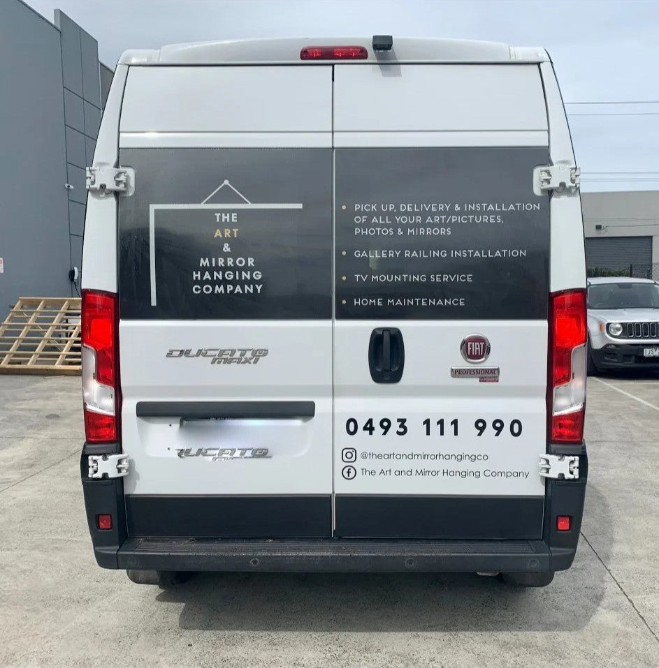 Van Signage - The Art & Mirror Hanging Company.