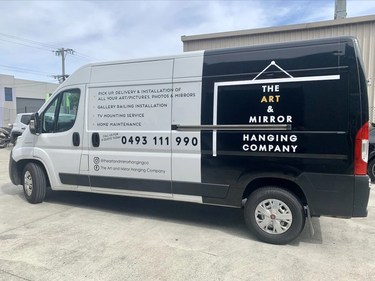 Van Signage - The Art & Mirror Hanging Company.