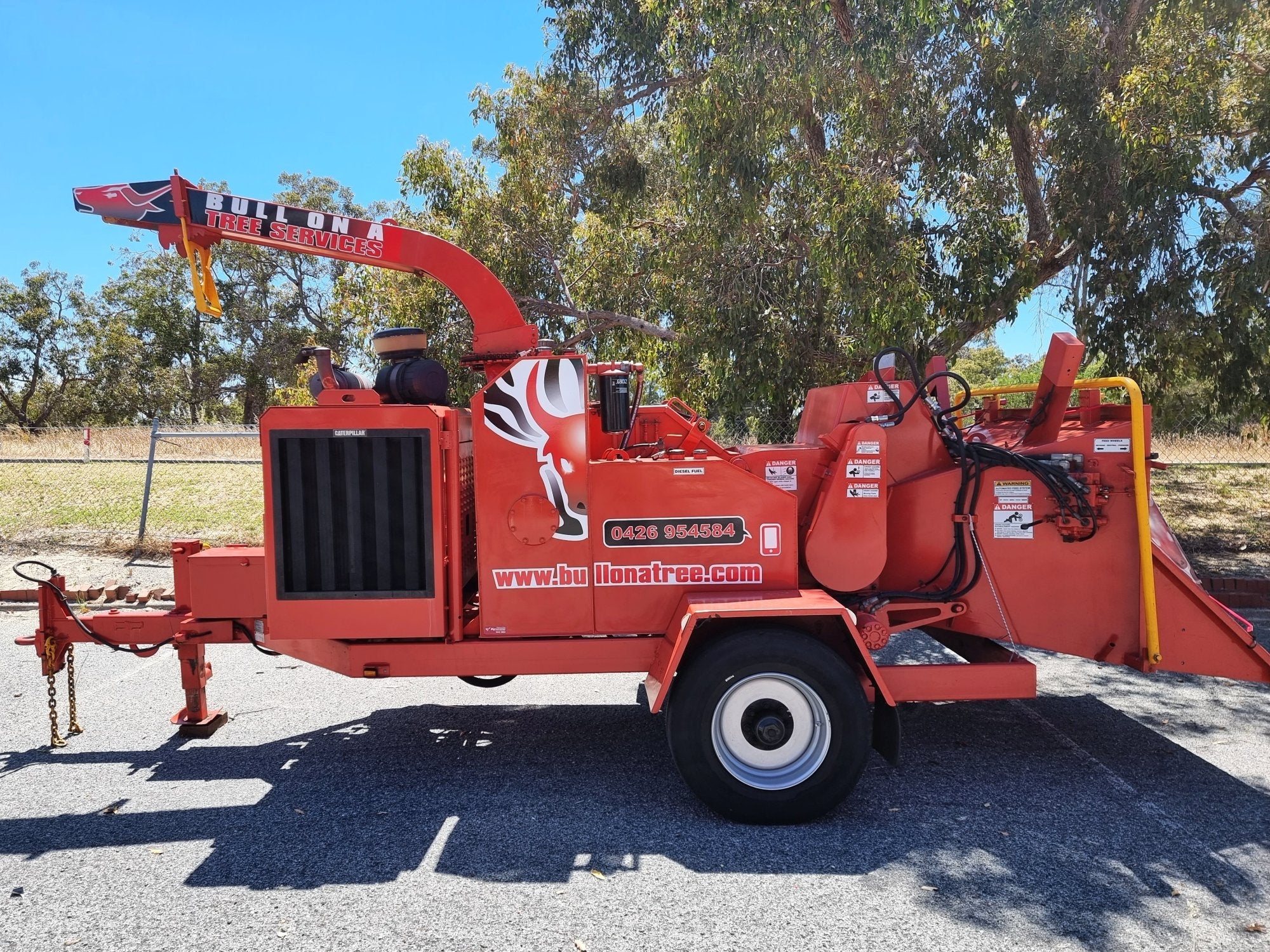 Bull On A Tree Truck Wrap