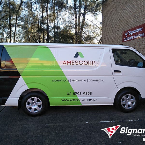 Building company full van wrap signage | Signarama
