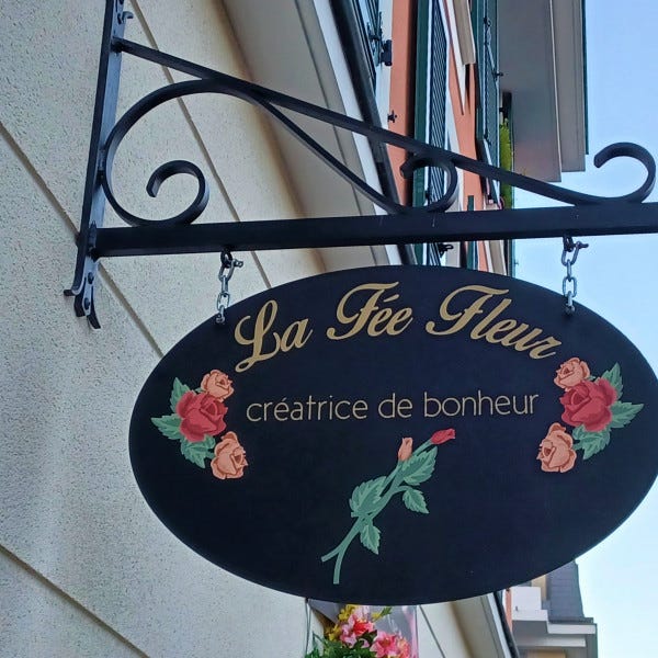 Enseigne drapeau fer forgé