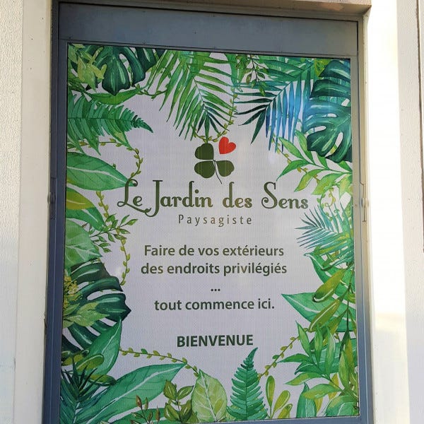 Film microperforé personnalisé - Jardin des Sens
