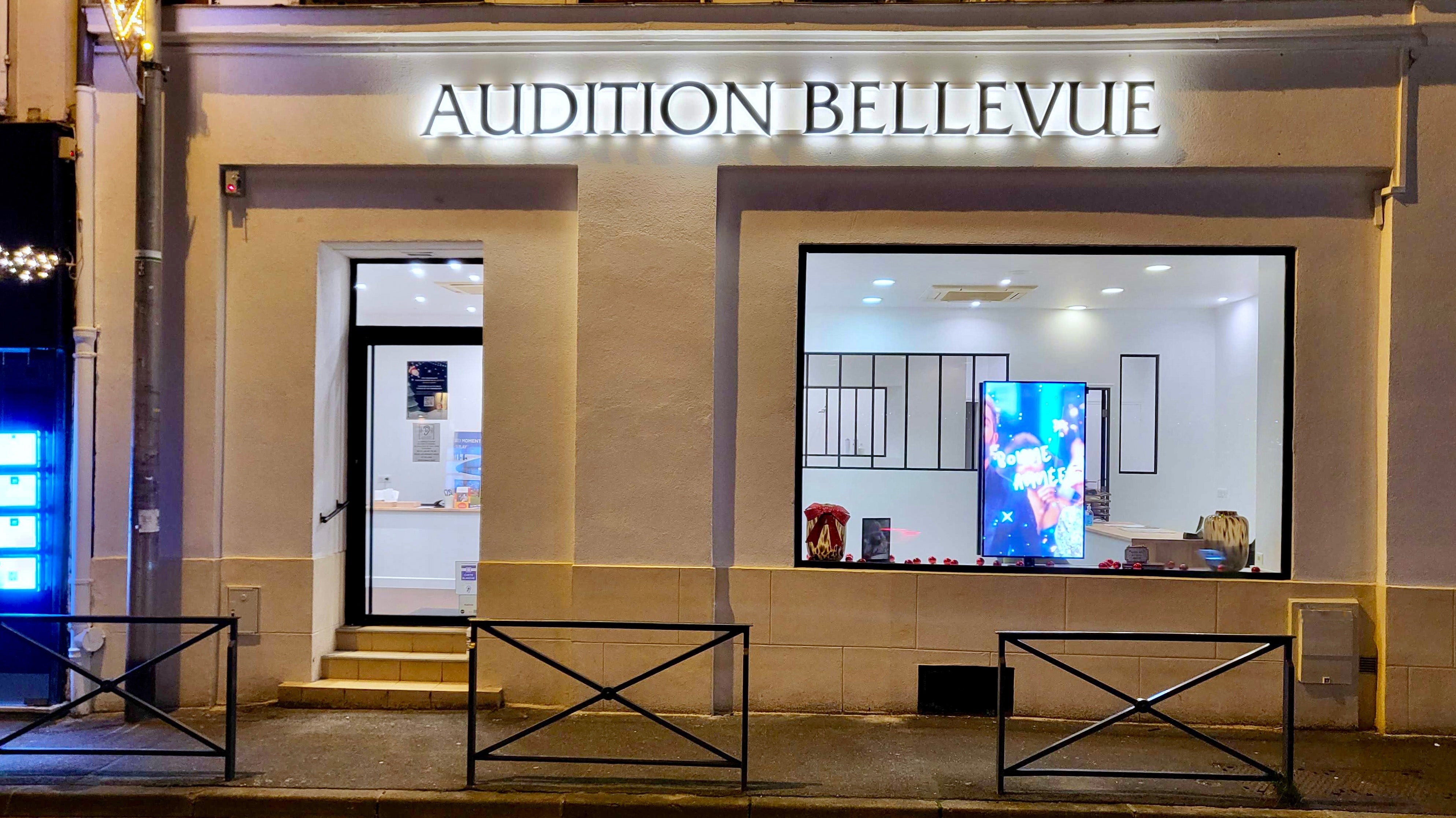 Signalétique extérieure pour Audition Bellevue