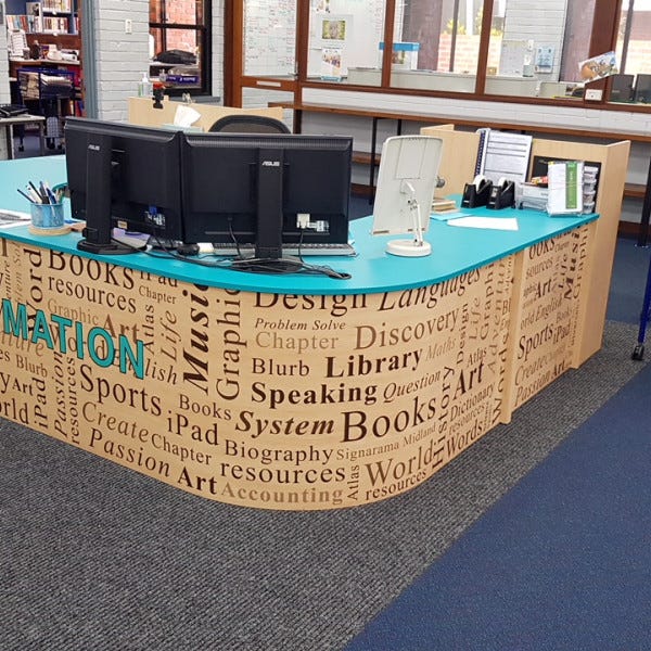 Eastern Hills Senior School Library Desk Graphic