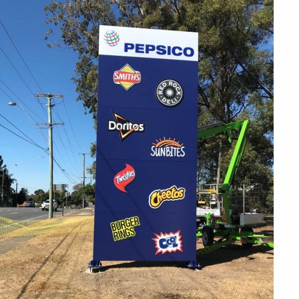 Pepsico Pylon Sign - Daytime View