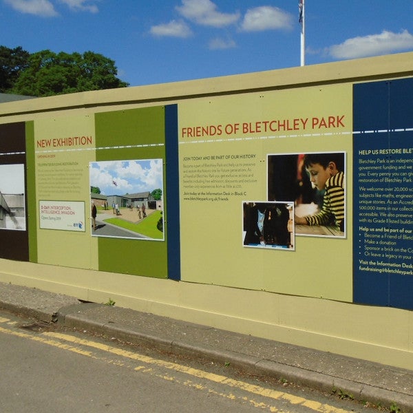 Bletchley Park Hoarding Signage
