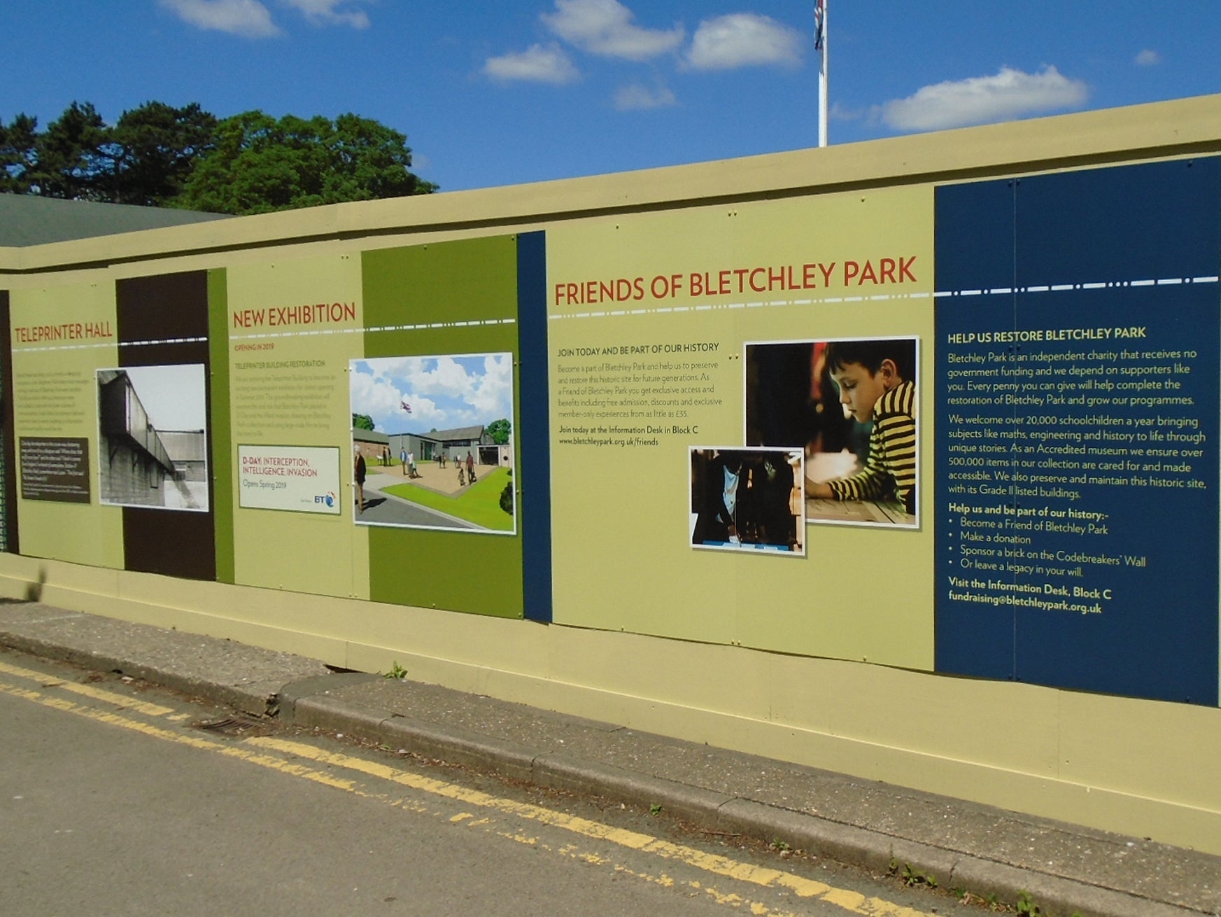 Bletchley Park Hoarding Signage
