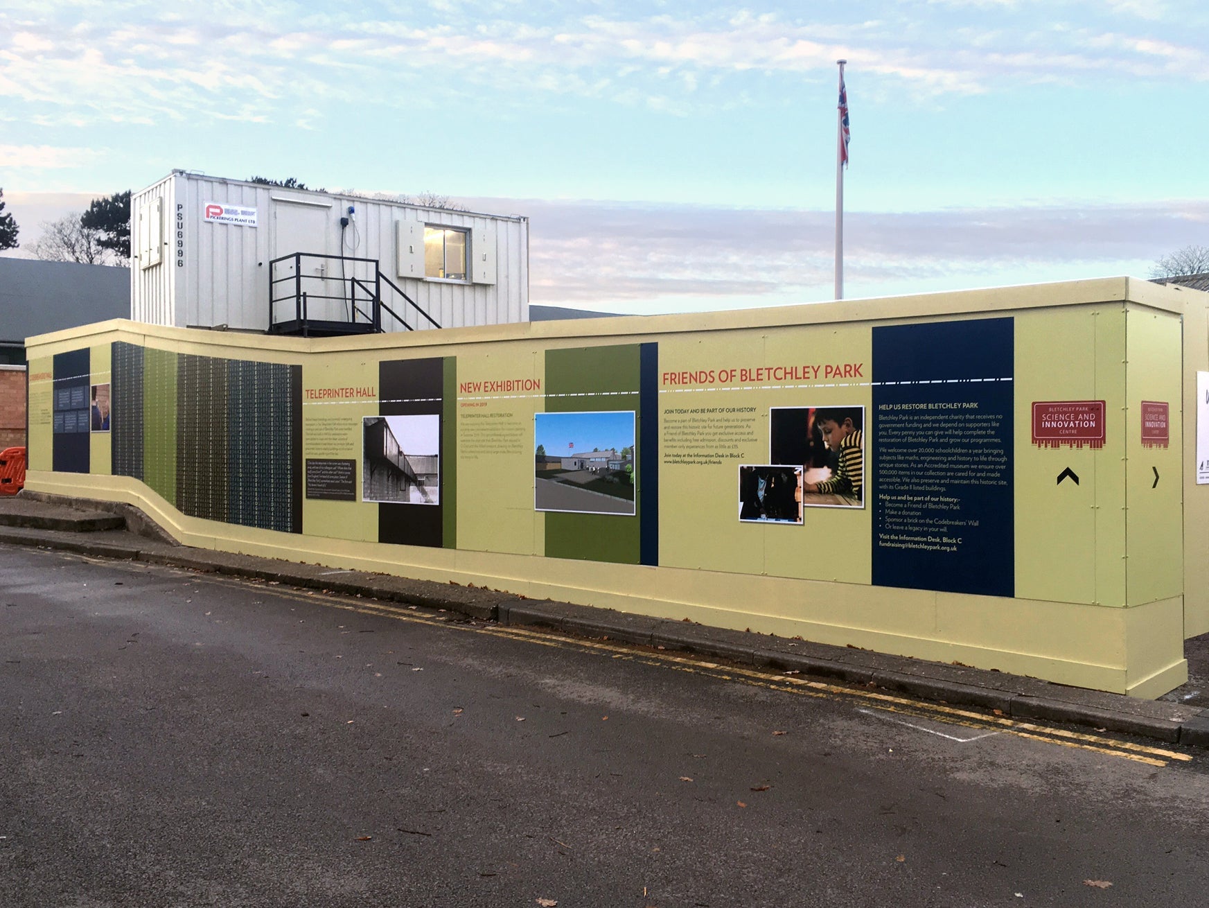 Bletchley Park Hoarding Signage