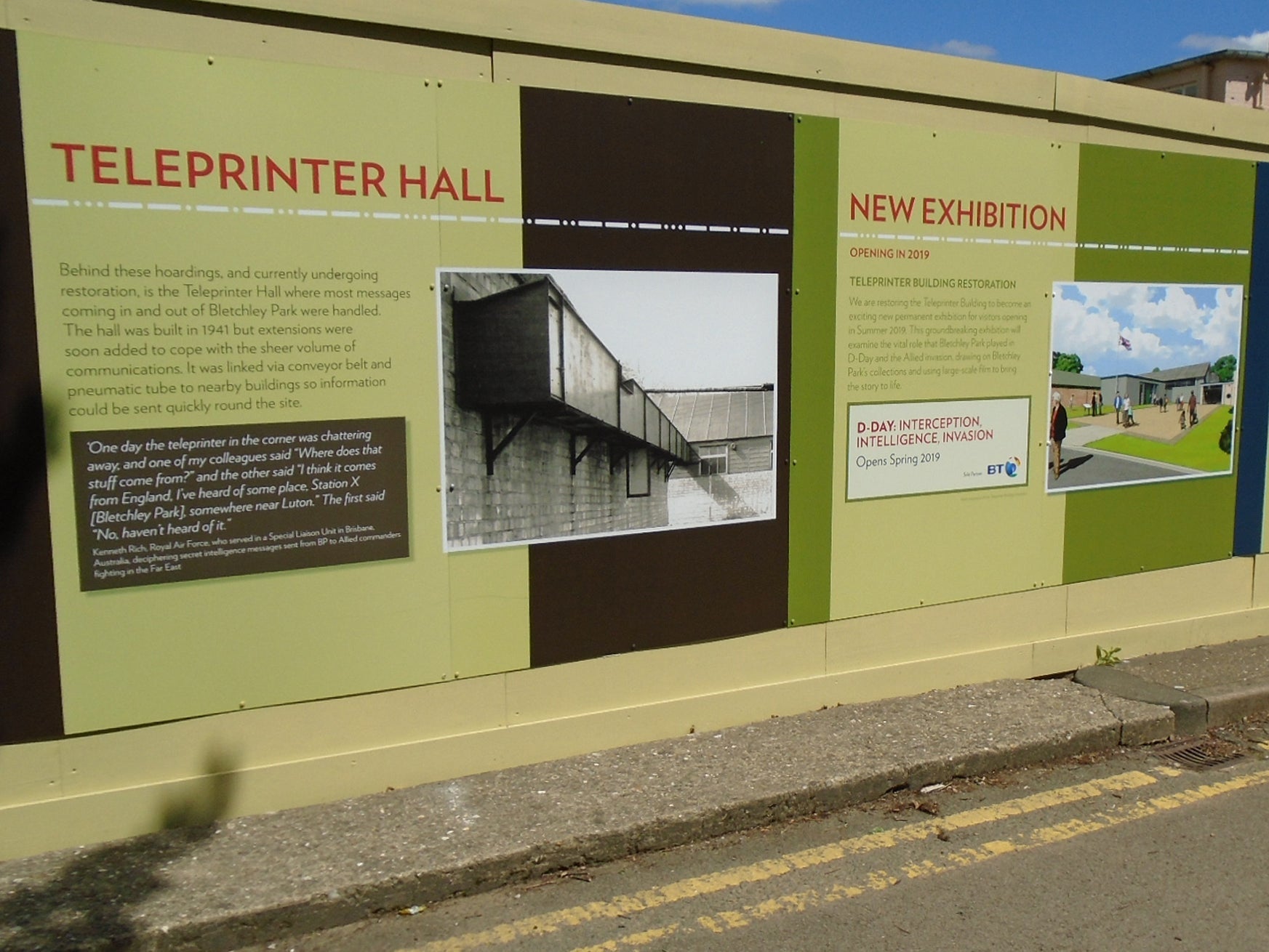 Bletchley Park Hoarding Signage