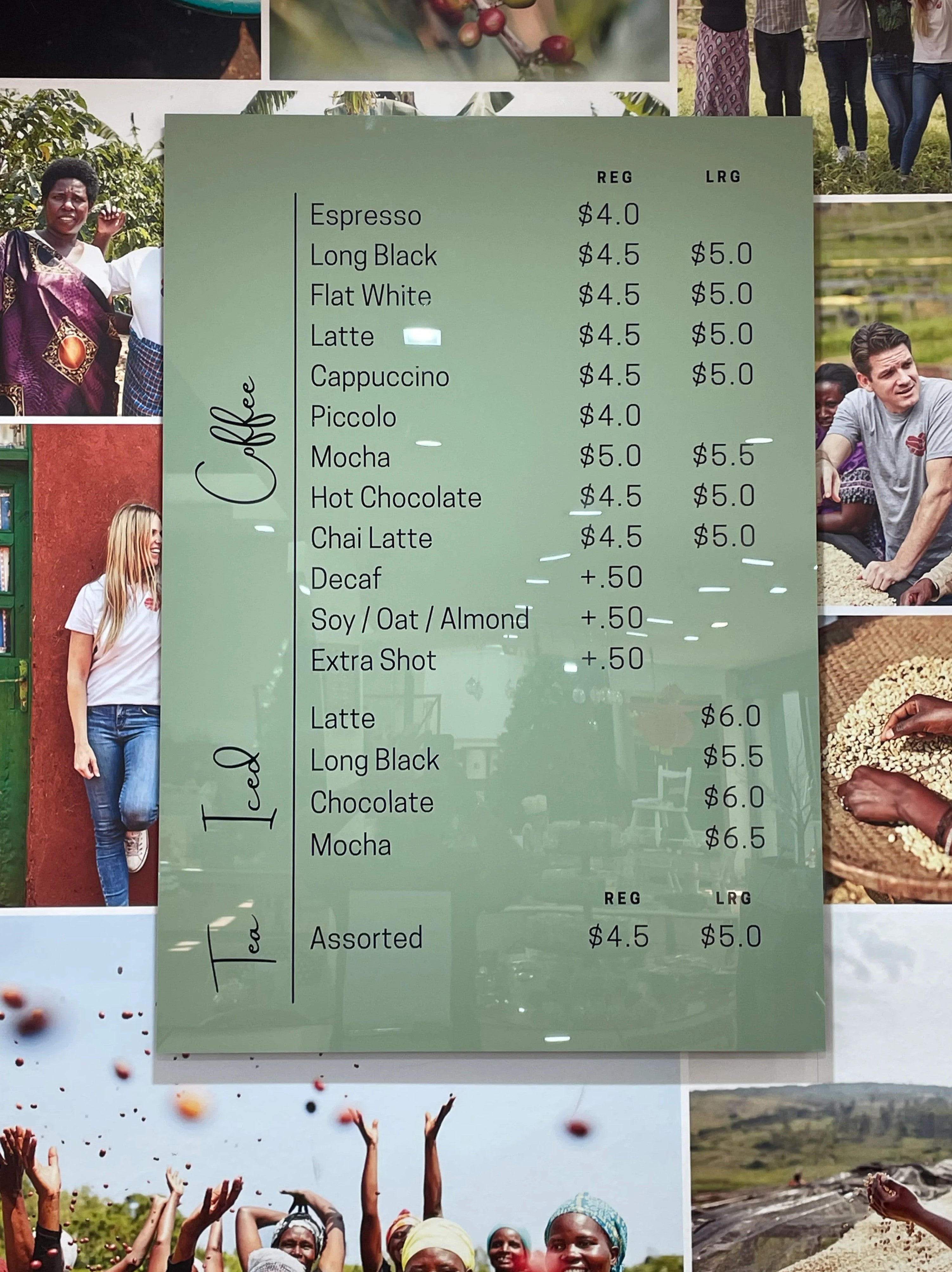 Menu Board - The Greenery Garden & Home - Heidelberg.