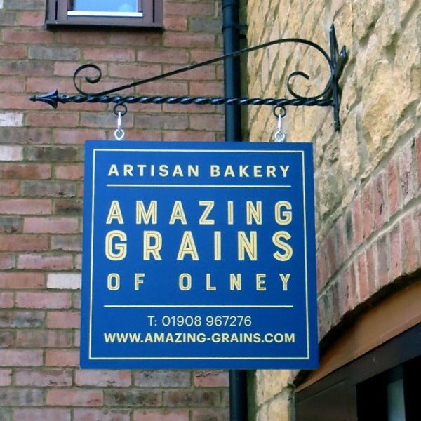Amazing Grains Projecting Sign