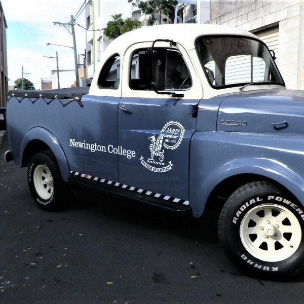 Vehicle - Newington College Fargo ute side265