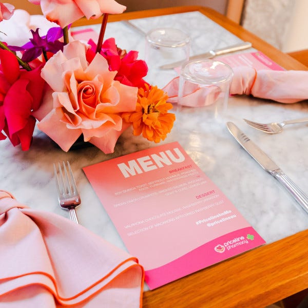 Exhibition for Priceline - Menus