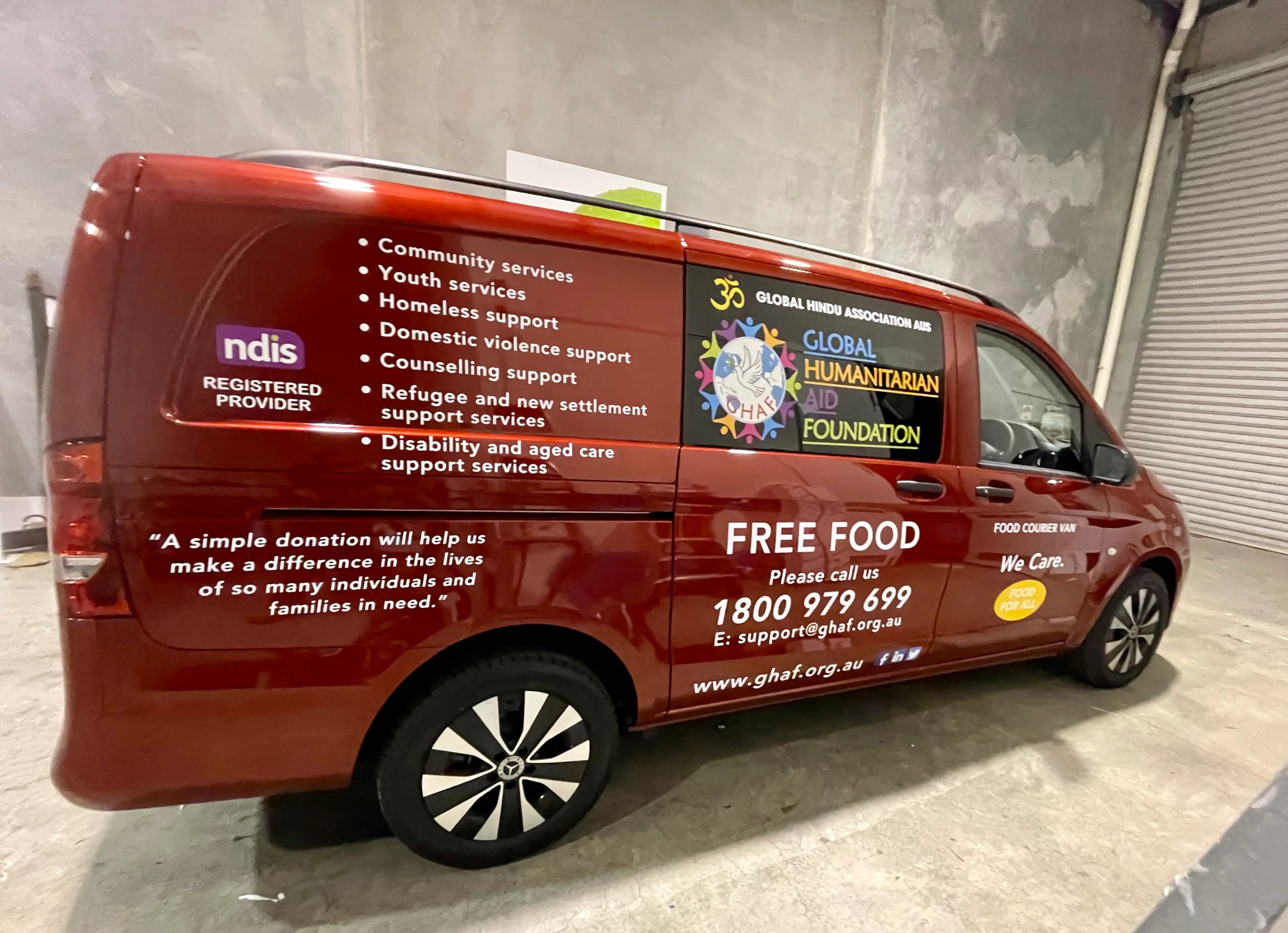 Van Signage - Global Humanitarian Aid Foundation.