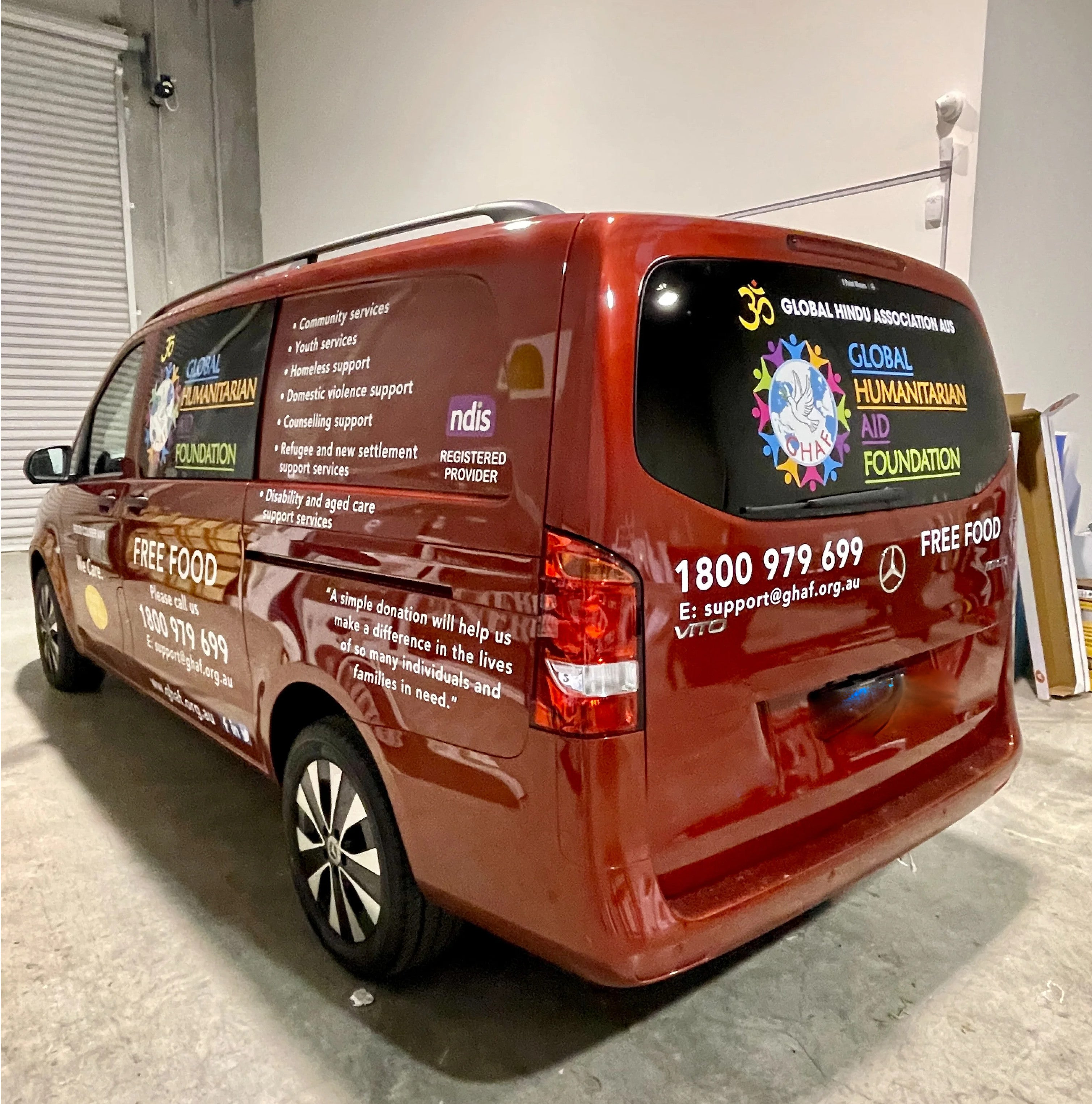 Van Signage - Global Humanitarian Aid Foundation.