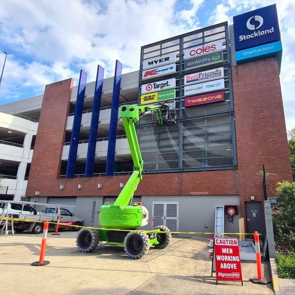 Stocklands Shellharbour Revo lighbox Signs