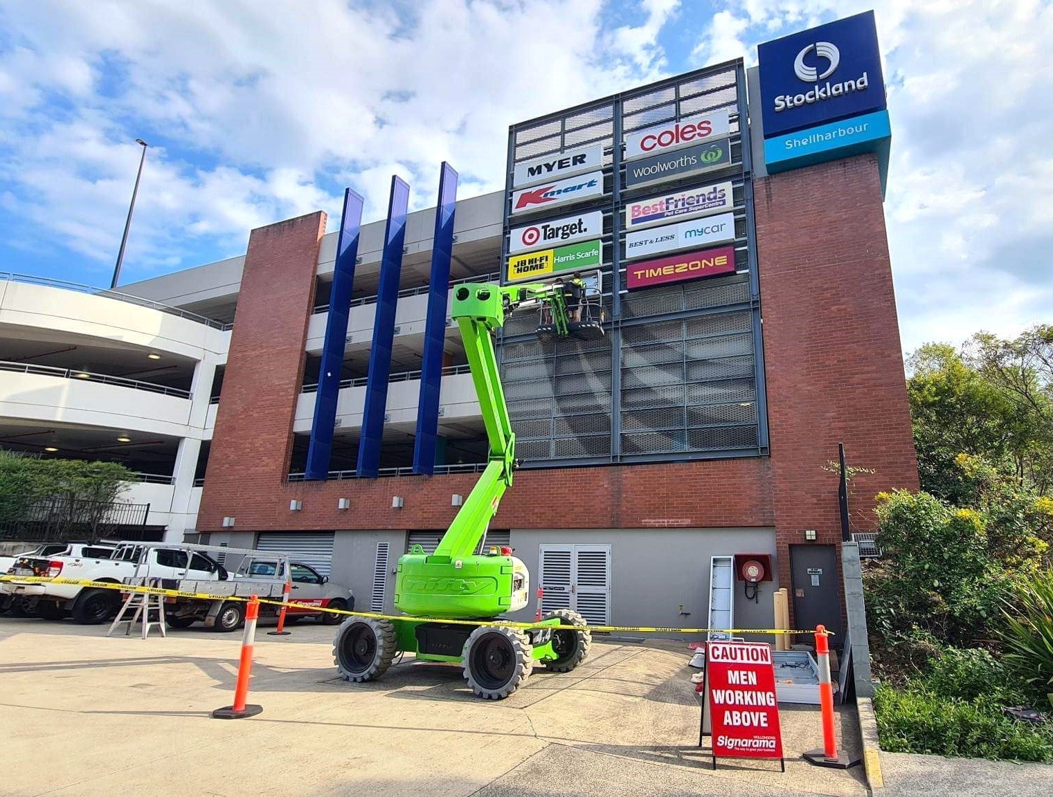 Stocklands Shellharbour Revo lighbox Signs
