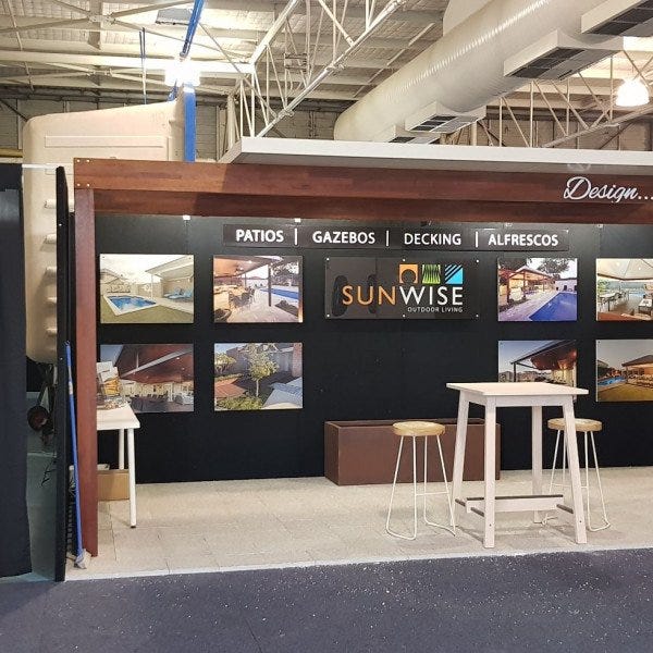 Exhibition signage for a tradeshow for a booth