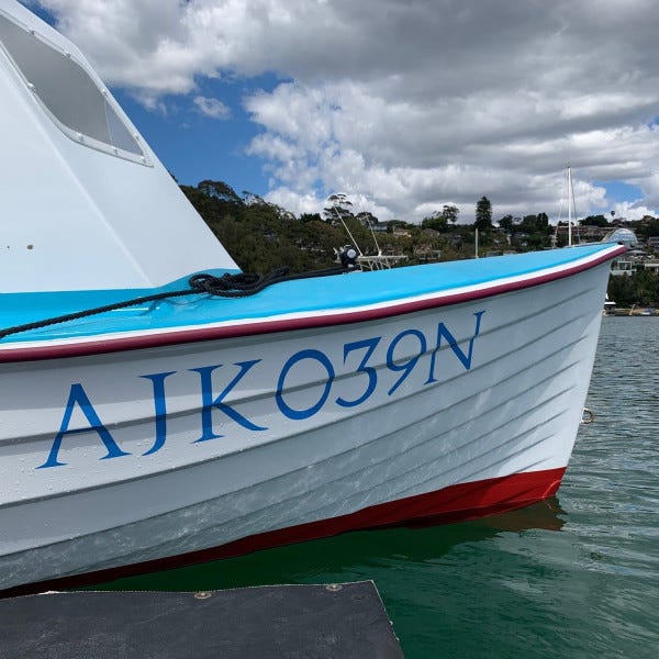 Boat vinyl decal