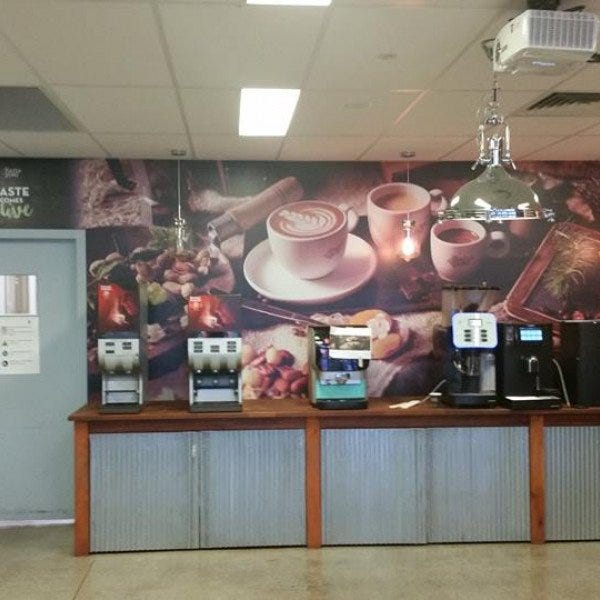 Image of coffee and fresh ingredients Wallpaper and Mural in office kitchen