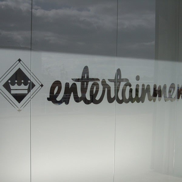 Window Frosting w/ cut-out logo