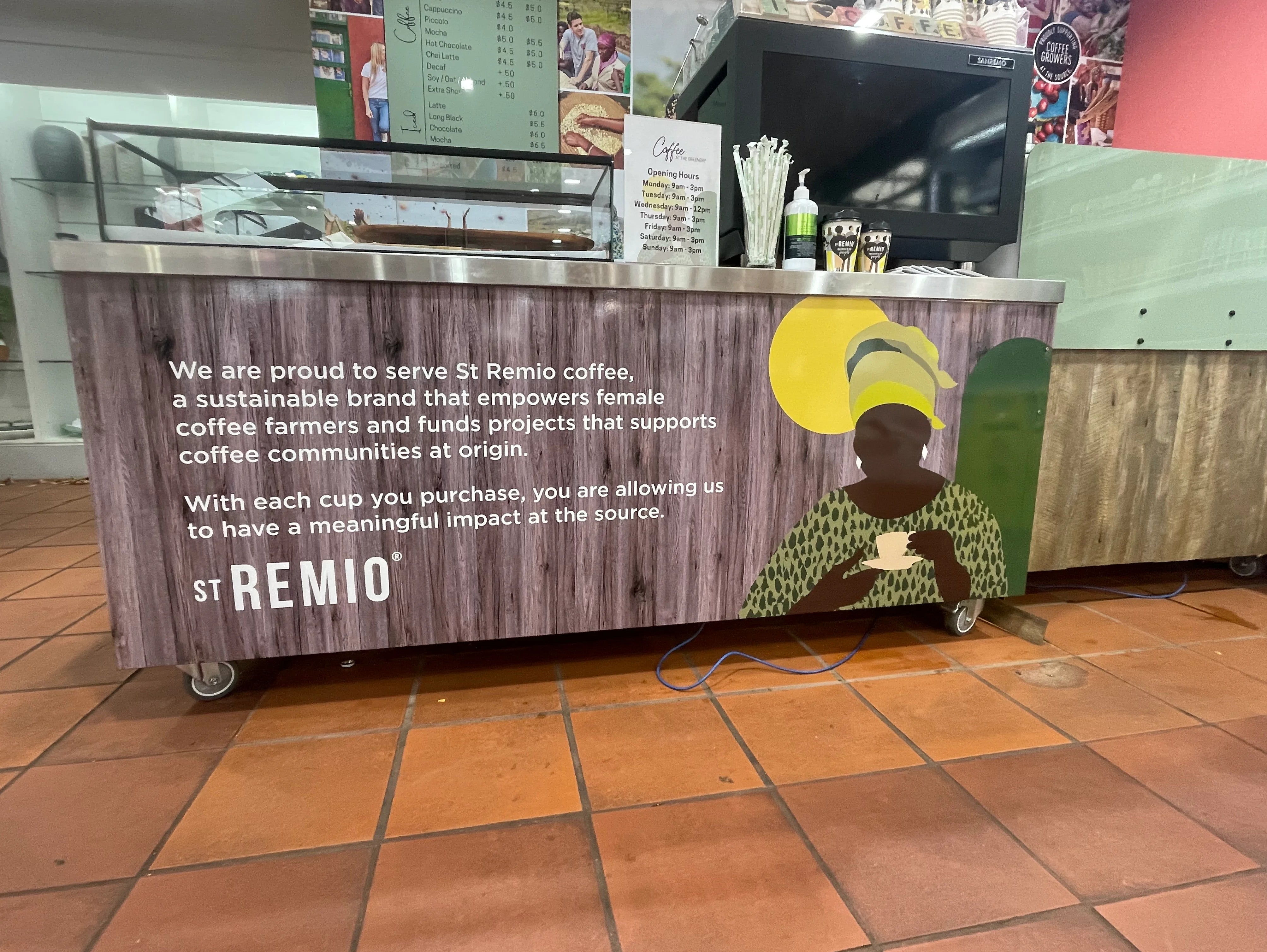 Coffee Cart Graphics - The Greenery Garden & Home - Heidelberg.