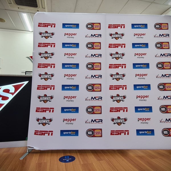 Illawarra hawks fabric media wall