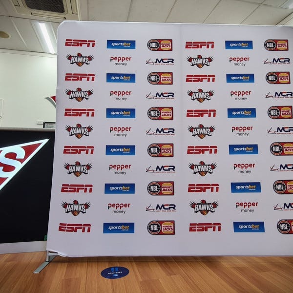 Illawarra hawks fabric media wall