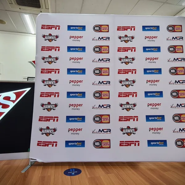 Illawarra hawks fabric media wall