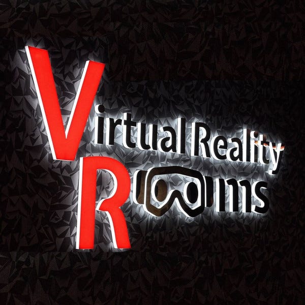 Reception Sign - VR Rooms (on)
