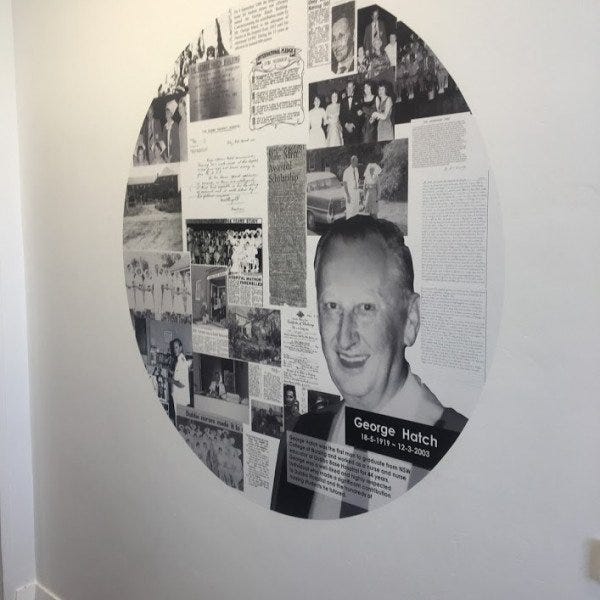 Wall Decal collage of images remembrance of Dubbo base hospital first male nurse