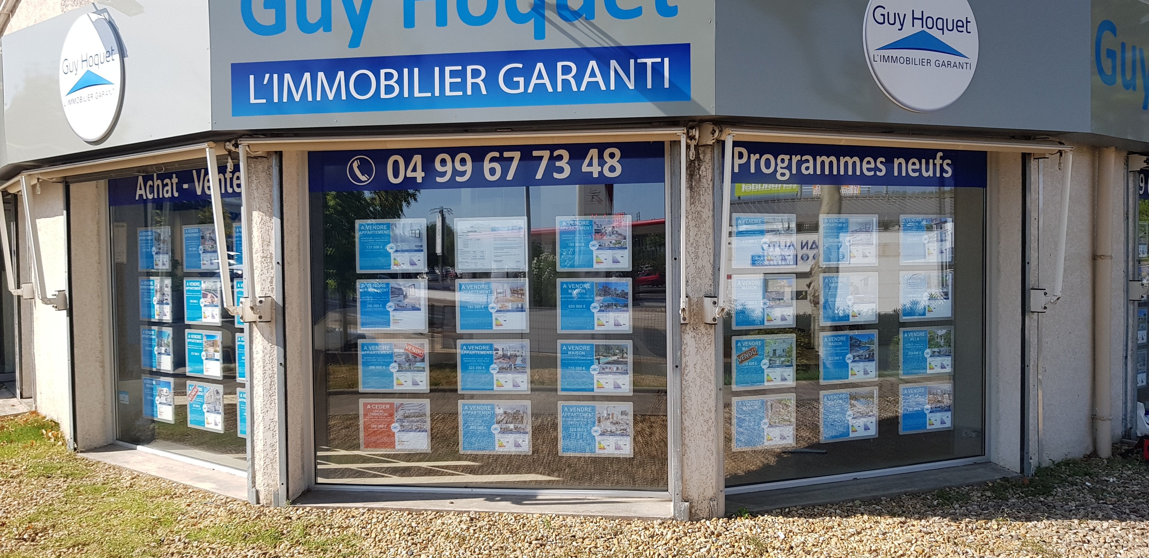 ENSEIGNE DIBOND + LOGO RELIEF – AGENCE IMMOBILIERE – SIGNARAMA MONTPELLIER