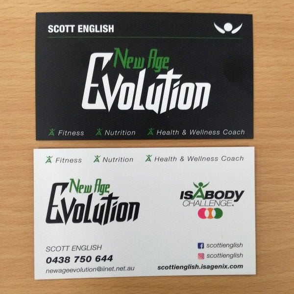 New Age Evolution Business Cards