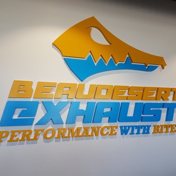 Beaudesert Exhaust 3D reception sign - Quite an impact!