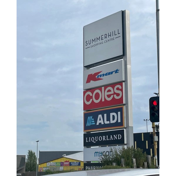 Pylon Sign - Banners upgrade - Summerhill Shopping Centre - Reservoir.