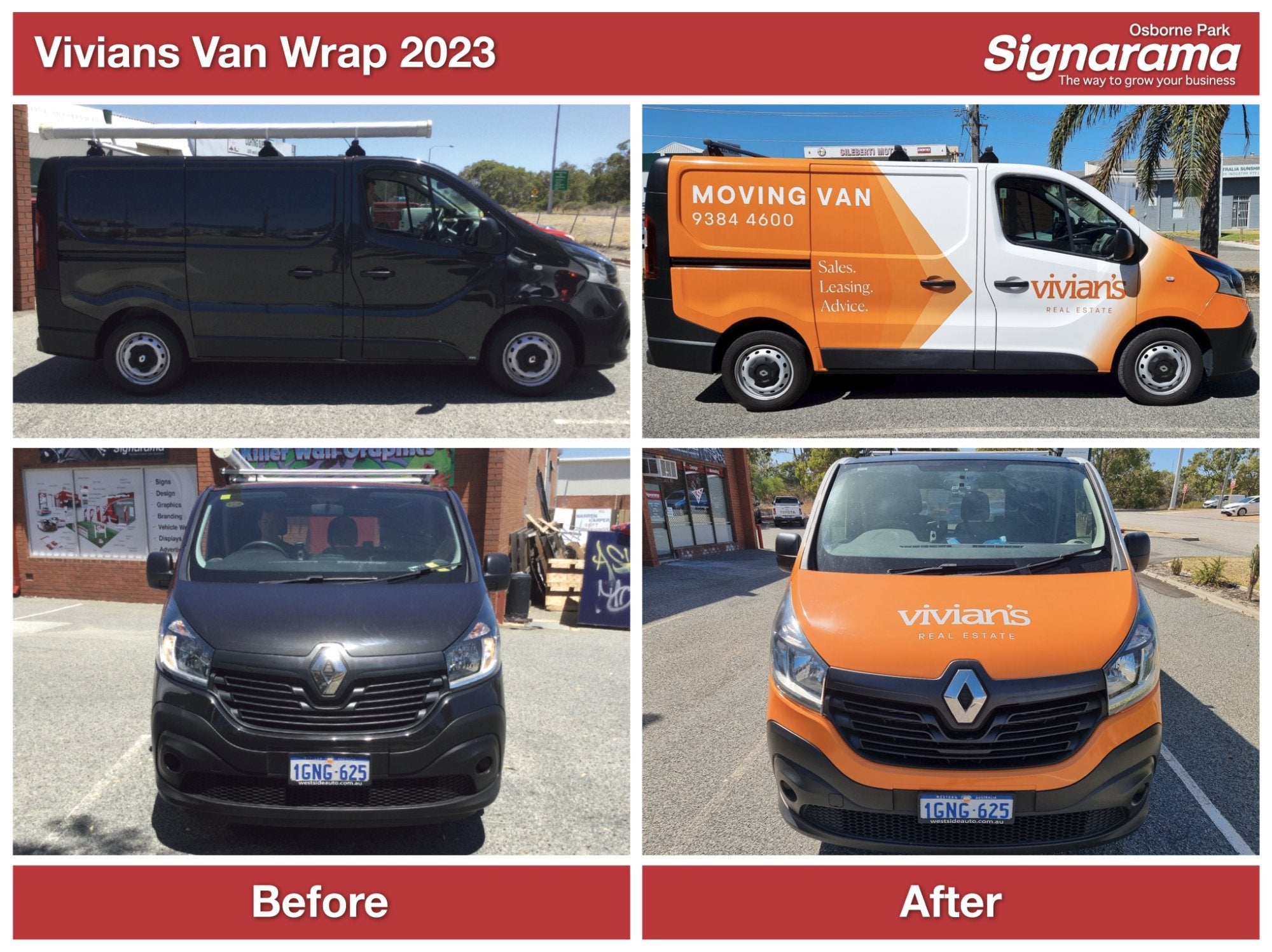 Vivian's Real Estate Van Wrap