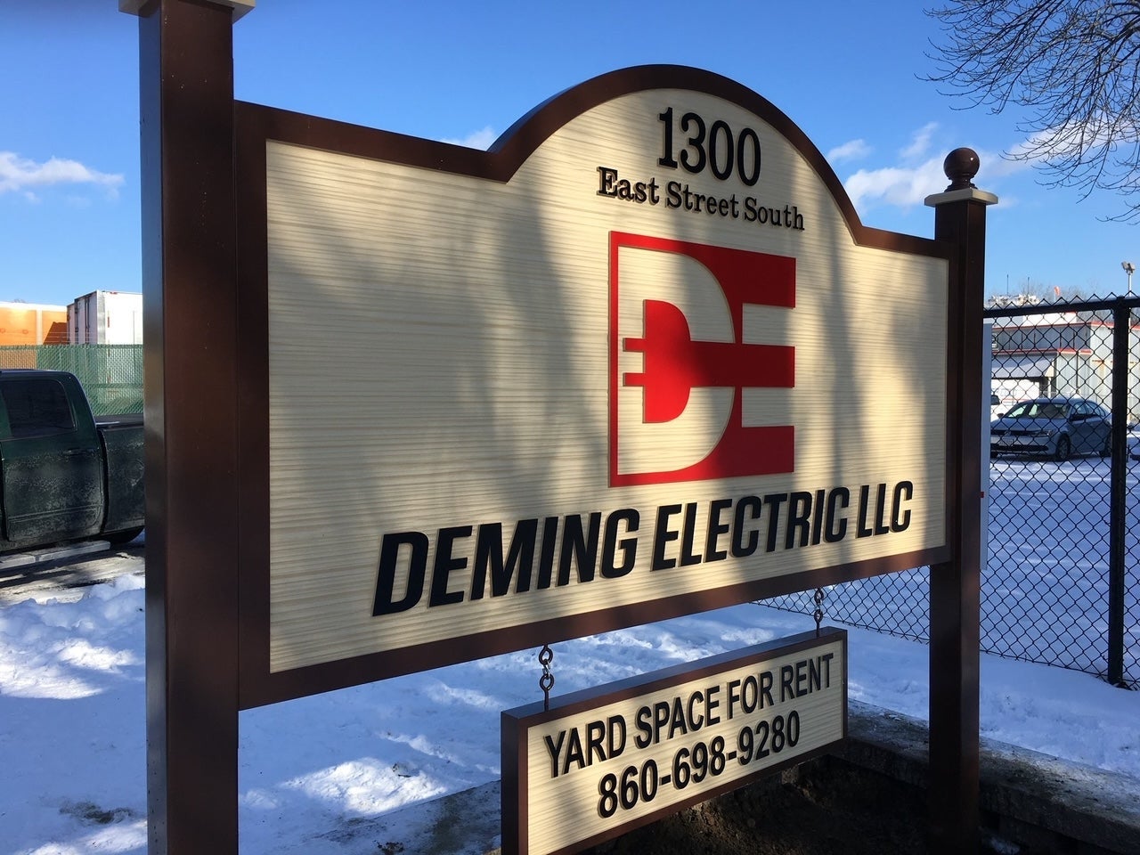 Deming Electric Post & Panel Sign
