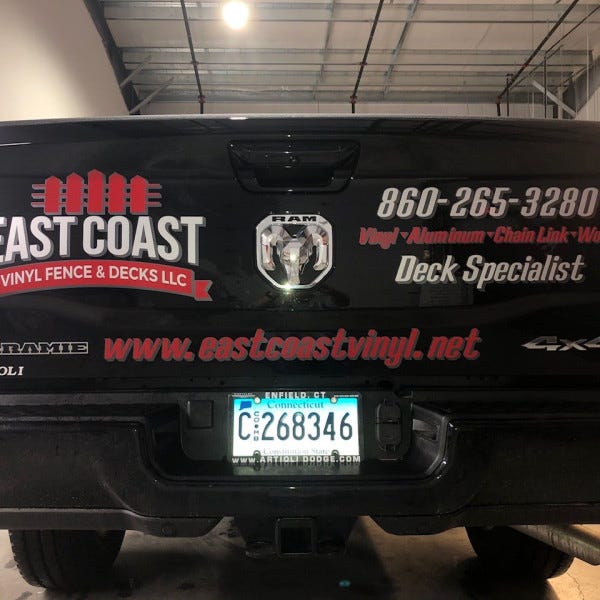 East Coast Fence Tailgate Vinyl