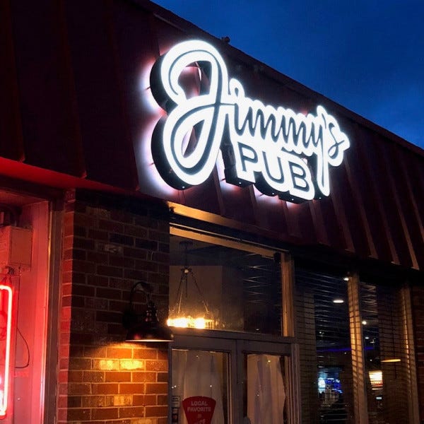 Jimmy's Pub Custom Light Box