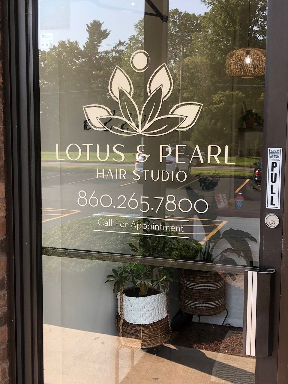 Lotus & Pearl Window Graphics
