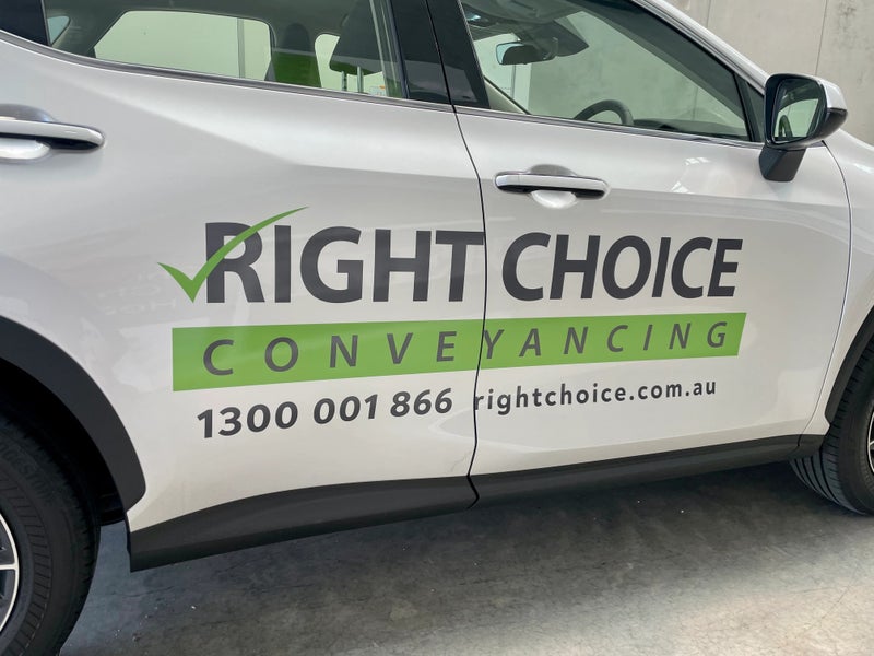 Vehicle Lettering Right Choice Conveyancing
