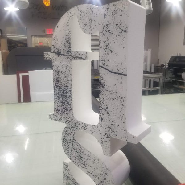 Large foam letters