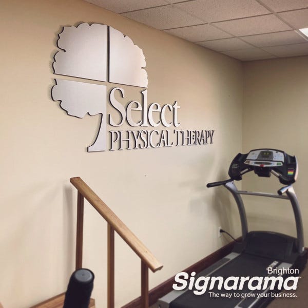 Signarama Brighton Dimensional Wall Logo for Select Physical Therapy