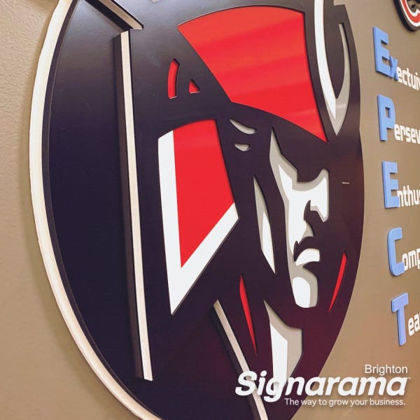 Signarama Brighton Dimensional Logo for Weld Central Mascot