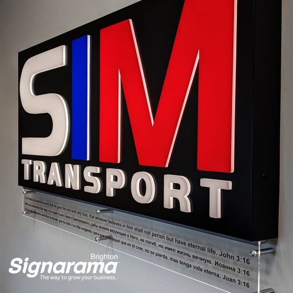 Signarama Brighton Illuminated Dimensional Lettering for SIM Transport