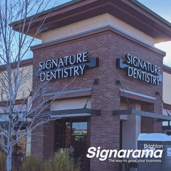 Signarama Brighton Channel Letters for Signature Dentistry