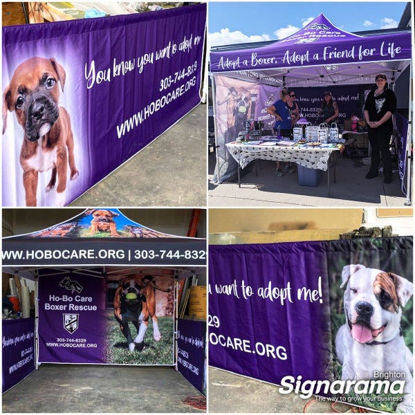 Signarama Brighton Canopy Event Signs for Dog Rescue