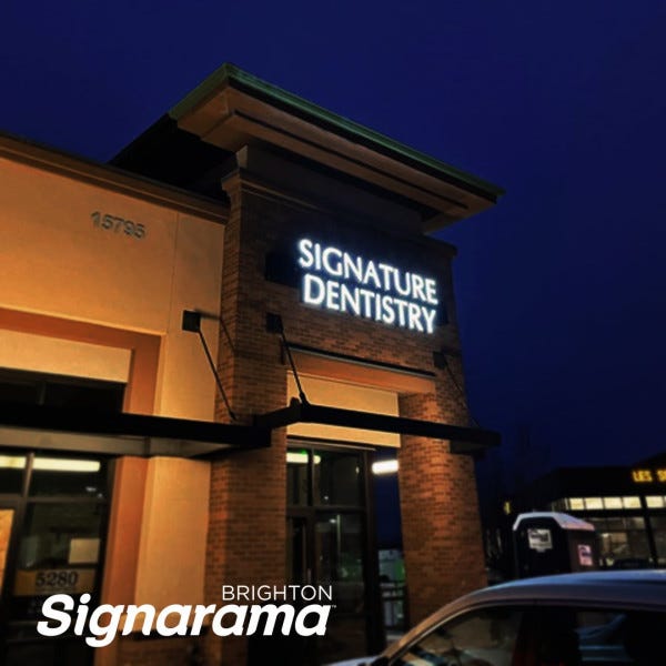 Signarama Brighton Channel Letters for Signature Dentistry
